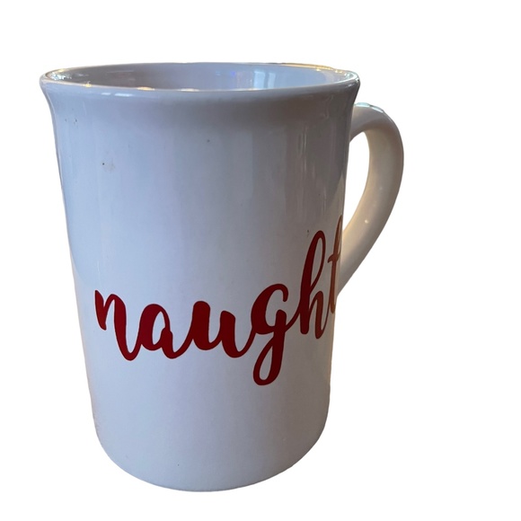Naughty and/or Nice Red and White Christmas Coffee Mug - Picture 3 of 8